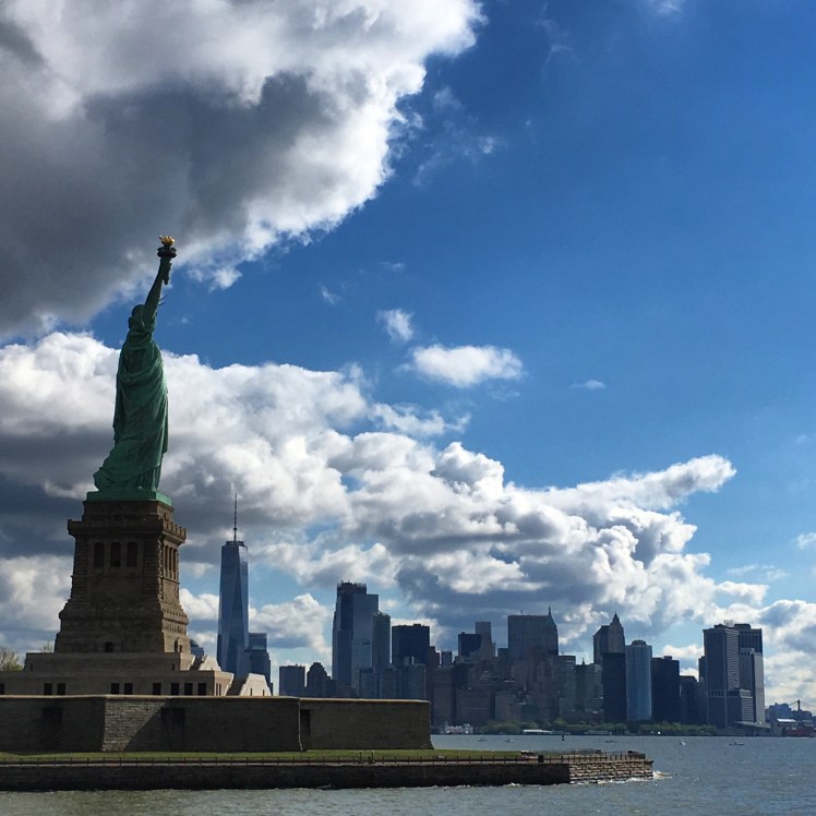 Statue of Liberty and Manhattan skyline